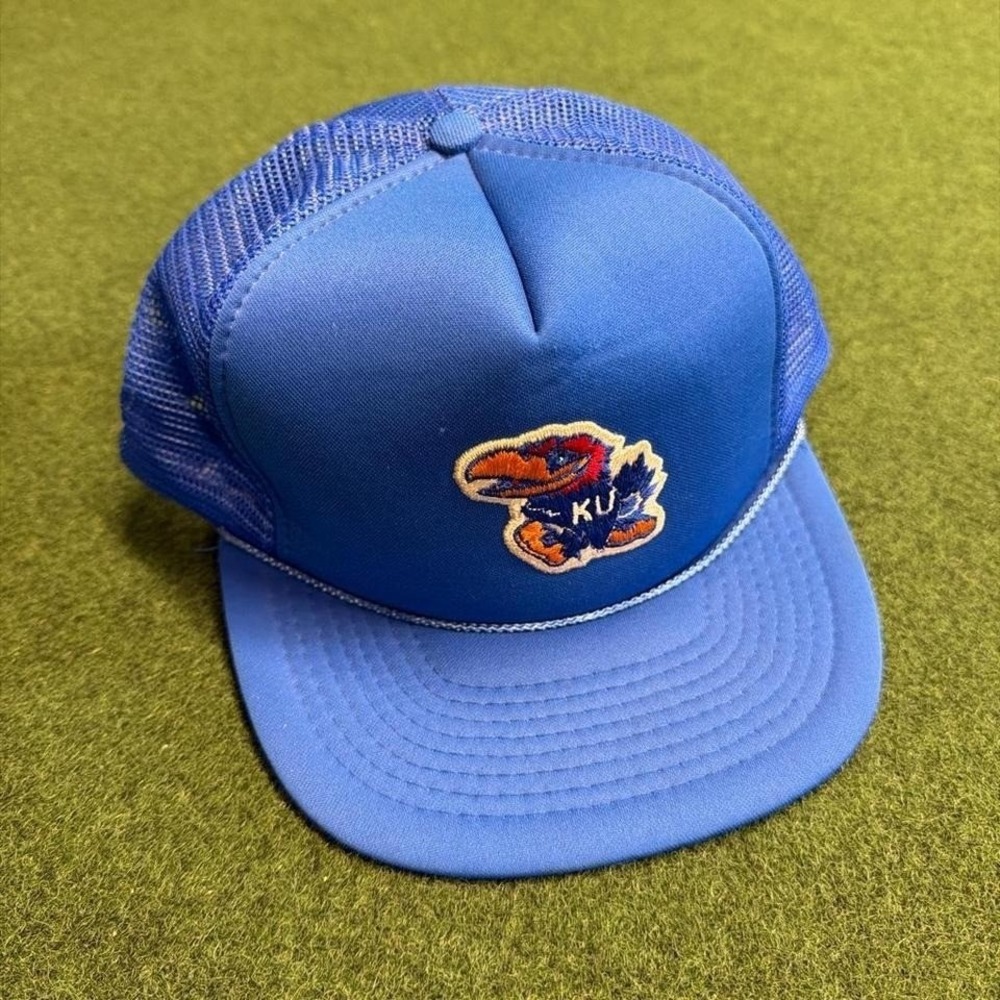 Vintage 80s KU university of Kansas snapback Jayhawks hat 1980s vintage KU hat